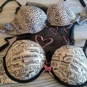 Victoria's Secret Push up Bra Bundle 38C
